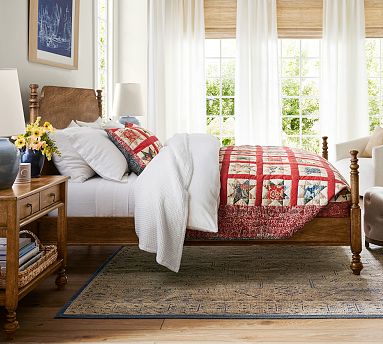 Pottery Barn rustic lodge bedspread full/queen reversible blanket like hotsell new