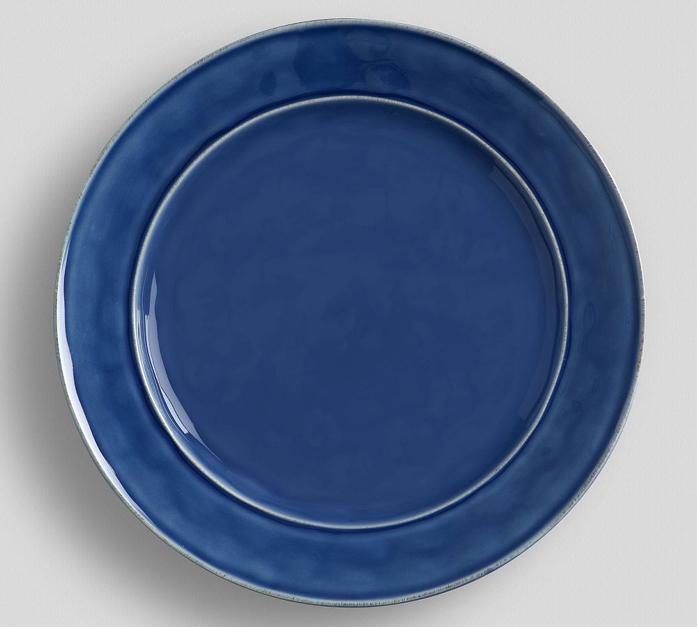 Cambria Handcrafted Stoneware Dinner Plates- Ocean Blue 10 3/4" Set of 4