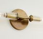Cooper Ribbed Glass Double Tube Sconce (20&quot;)