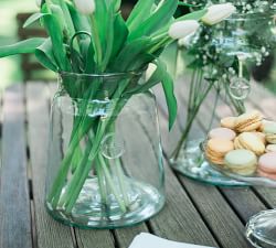 Recycled Glass Mason Jar Vase with Bee Stamp Collection