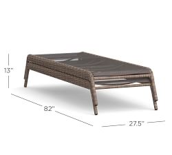 Torrey Wicker Stackable Outdoor Single Chaise Lounge, Set of 2