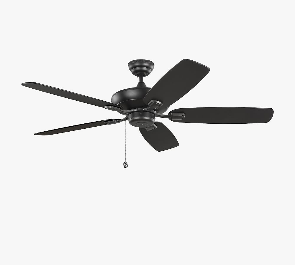 Midnight Black 52" Steel Ceiling Fan with 5 Blades