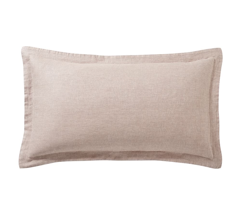 King Set of 2 Shams, Color: Smoky Quartz; European Flax Linen Waffle Sham