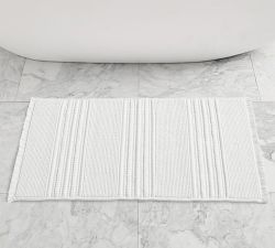 Fringe Textured Bath Mat