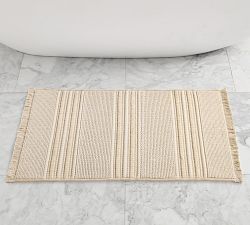 Fringe Textured Bath Mat