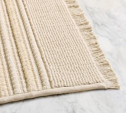 Fringe Textured Bath Mat