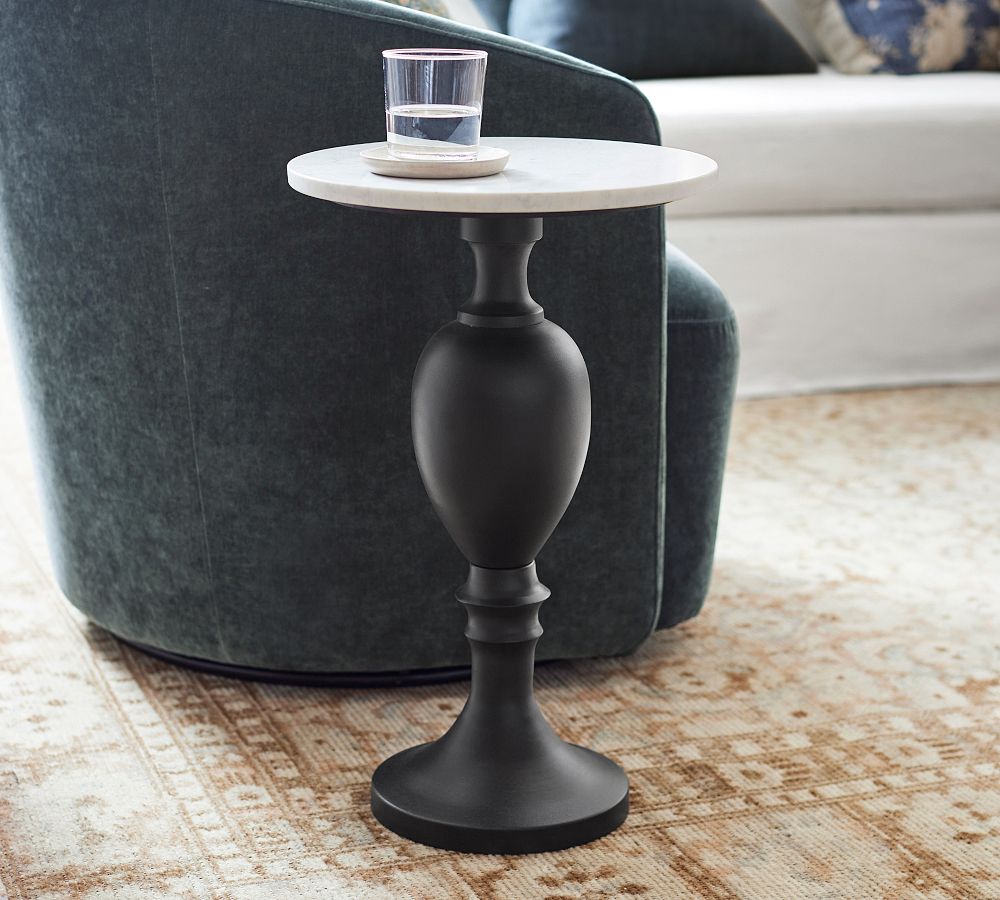 Chapman Round Marble Accent Table (14&quot;)