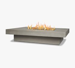 Chrisley Concrete Low Rectangular Propane Fire Pit Table (60&quot;)