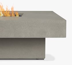 Chrisley Concrete Low Rectangular Propane Fire Pit Table (60&quot;)