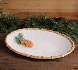 Bamboo Outdoor Melamine Oval Platter