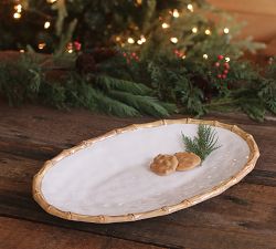 Bamboo Outdoor Melamine Oval Platter