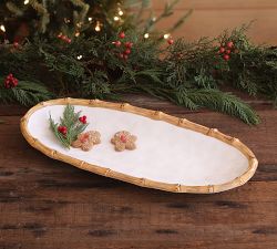 Bamboo Outdoor Melamine Oval Platter