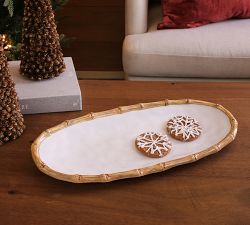 Bamboo Outdoor Melamine Oval Platter