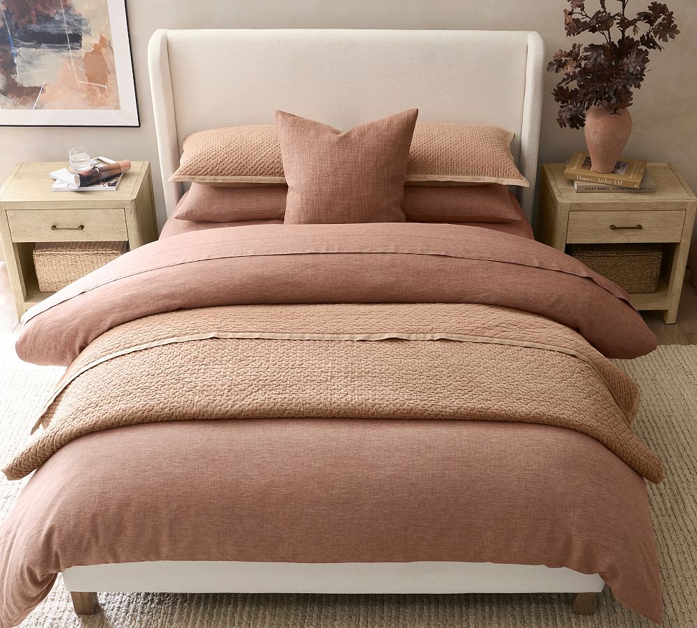 Cross Stitch Velvet Quilt - Rosewood, Queen Size
