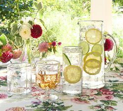 Hammered Caf&#233; Glass Pitcher