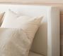 Jake Upholstered Platform Sleigh Bed with Wood Base