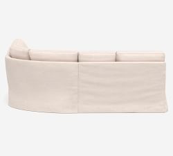 Buchanan Square Arm Slipcovered 3-Piece L-Shaped Wedge Sectional (100&quot;)