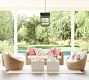 Huntington Wicker Swivel Papasan Outdoor Lounge Chair