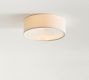 Linen Drum Flush Mount (12&quot;-18&quot;)
