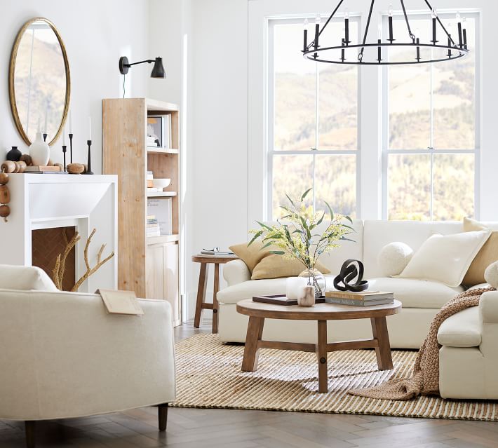 Rustic Farmhouse Round Side Table 23.5