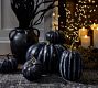 Faux Black Pumpkins &amp; Gourds