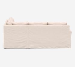 Cameron Roll Arm Slipcovered 3-Piece L-Shaped Sectional (102&quot;)