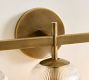 Cooper Ribbed Glass Triple Sconce (17&quot;)