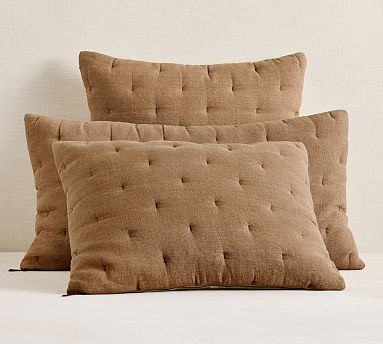 Pottery Barn Quilted Charlie (2) Pillow shops Shams