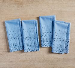 Eyelet Organic Cotton Napkins - Set of 4