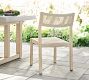 Indio Coastal Mahogany &amp; Rope Stackable Outdoor Dining Side Chair