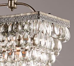 Clarissa Rectangular Crystal Chandelier (30&quot;-40&quot;)