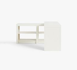 Dillon L-Shaped Rotating 70" Desk, Montauk White