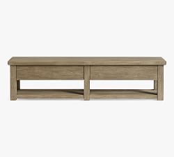 Farmhouse Storage Bench, Gray Wash