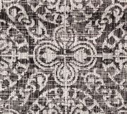Antique Tile Medallion Black Flatwoven Synthetic Rug