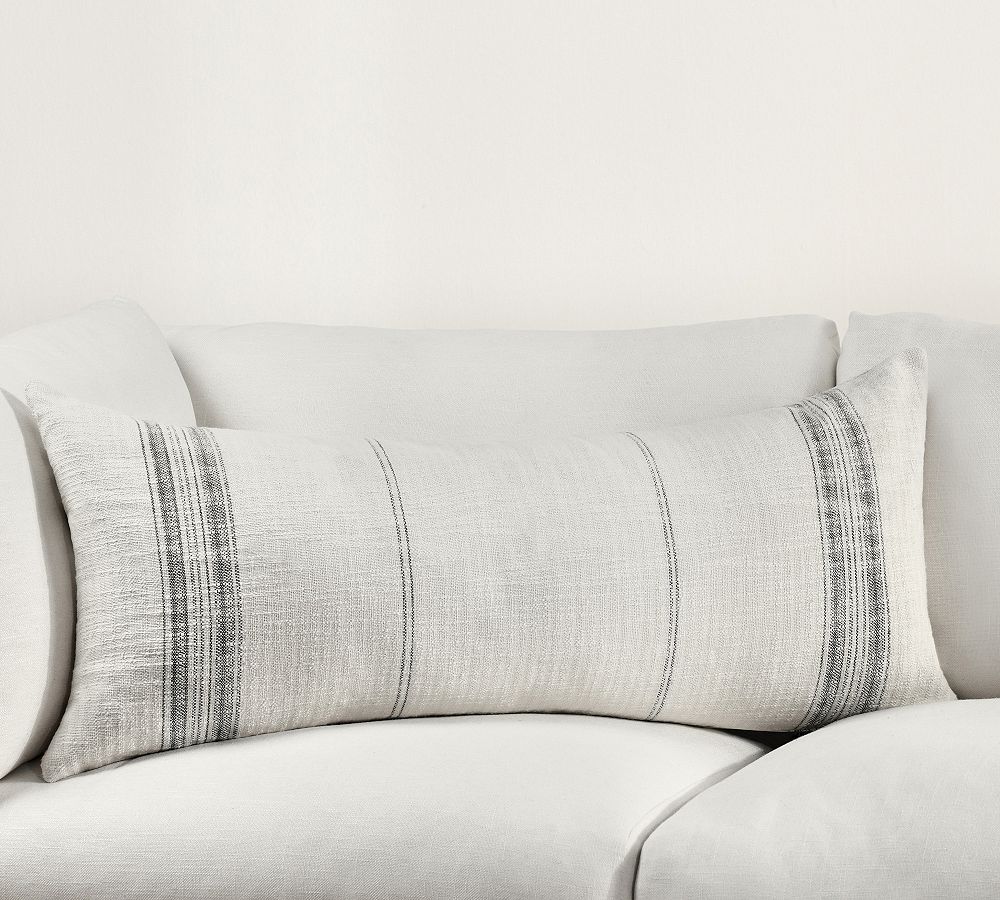 Villena Handmade Ivory Lumbar Pillow