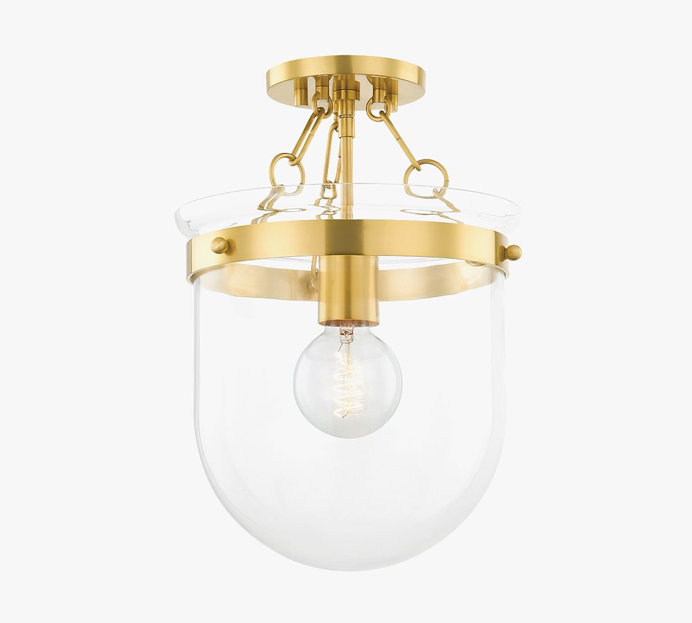 Open Box: Soen Glass Semi Flush Mount (11&quot;)
