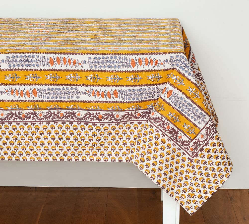 Provence Avignon Cotton Tablecloth | color: Dijon, 59" x 86"