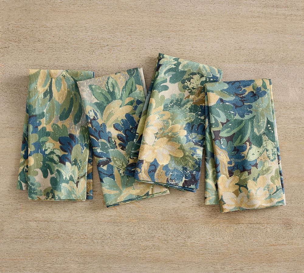 Lush Botanical Cotton/Linen Napkins - Set of 4