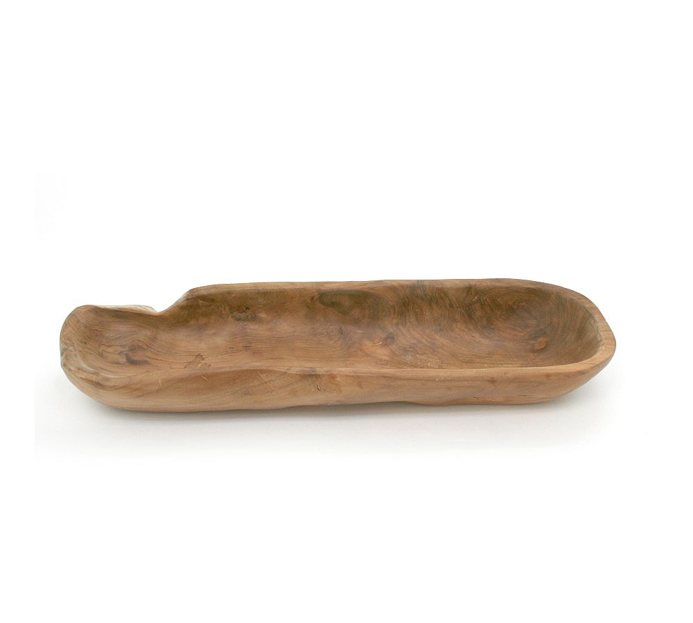 Handcrafted Organic Shaped Teak Tray