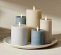 Premium Flickering Flameless Wax Pillar Candle - Salt Washed