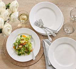 Porcelain Rim Dinner Plates - Set of 4
