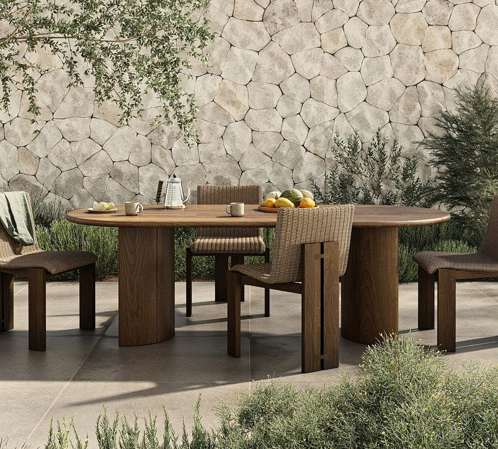 Paulina Teak Oval Outdoor Dining Table (94&quot;)