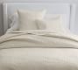 Belgian Flax Linen Floral Stitch Quilted Sham