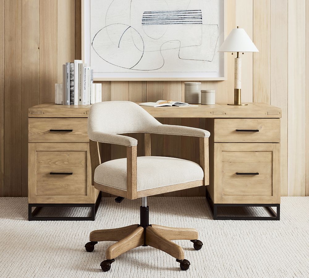 Windom Upholstered Swivel Desk Chair