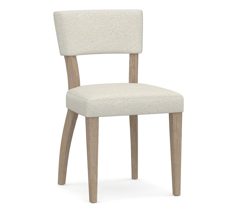 Open Box: Payson Upholstered Dining Side Chair, Seadrift Leg, Performance Boucle Oatmeal