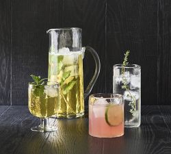 Hammered Caf&#233; Glass Pitcher