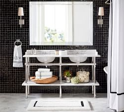 Morgan Banded Organic Shower Curtain