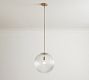 Cooper Ribbed Glass Globe Pendant (16&quot;)