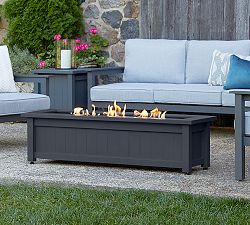 Sila Steel Rectangular Propane Fire Pit Table with Cover (50&quot;)