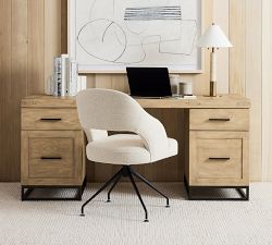 Hartley Upholstered Swivel Desk Chair